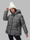 Blauer - MARCIA DOWN JACKET WITH INTERSECTING WAVE QUILTING - Iron Grey Ins Dark Cameo Pink - Blauer