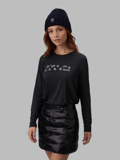 LONG SLEEVE T-SHIRT WITH RHINESTONE LETTERING - Blauer