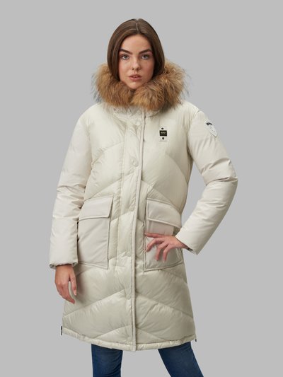 GWENDOLYN DOWN JACKET WITH SLITS AT BOTTOM