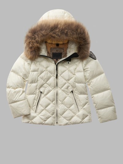 DOWN JACKET WITH OFFSET QUILTING