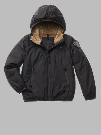 SMOOTH DOWN JACKET WITH FAUX FUR LINING - Blauer