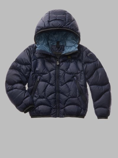 DOWN JACKET WITH OFFSET WAVE QUILTING