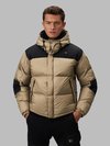 Blauer - EMERSON TWO-TONE DOWN JACKET WITH CONCEALED HOOD - Biscuit - Blauer