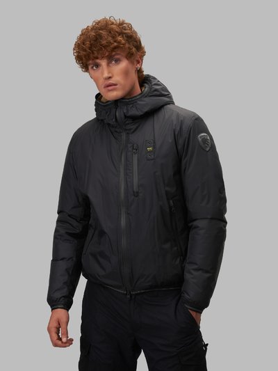 PARKER DOWN JACKET WITH FUR LINING - Blauer