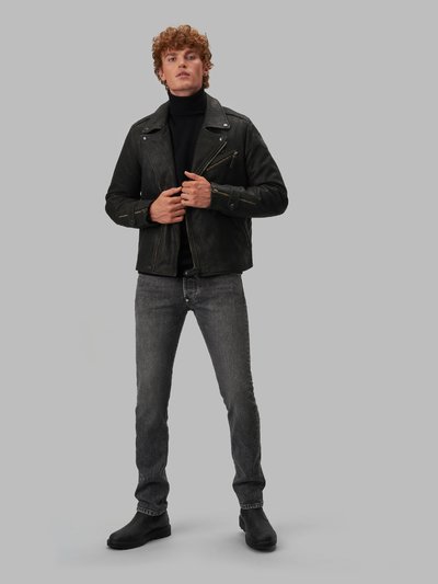 Outerwear's Zyair Leather Biker Jacket | Blauer ®