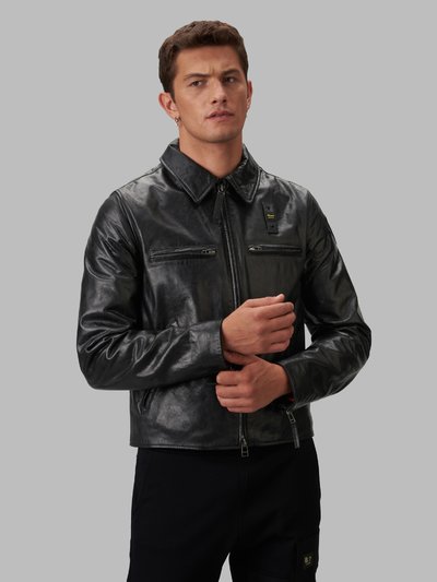 LIAM LINED LEATHER JACKET - Blauer