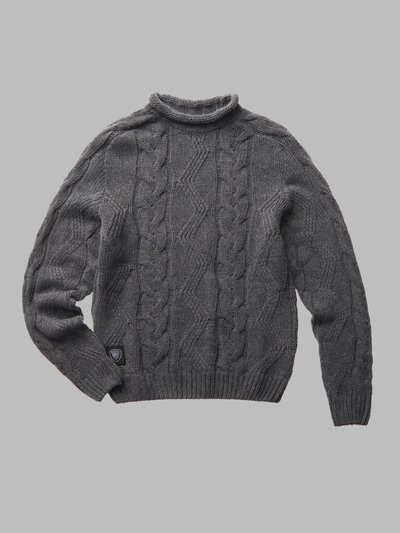 HIGH NECK CABLE SWEATER - Blauer