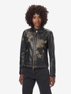Blauer - RILEY BIKER JACKET WITH DECORATIONS AND EMBROIDERY - Black - Blauer