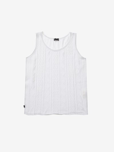 SLEEVELESS SWEATER WITH VERTICAL EMBROIDERY