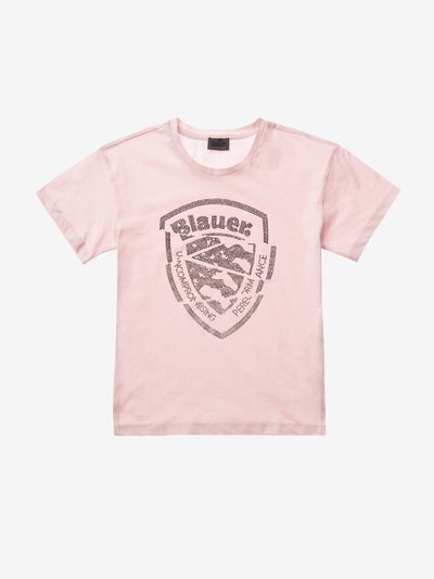 T-SHIRT WITH GLITTER SHIELD