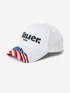 Blauer - JUNIOR BASEBALL CAP WITH FLAG - White - Blauer