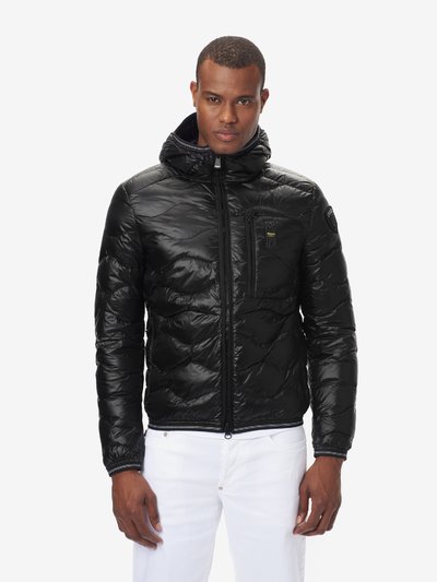 HUDSON WAVE-QUILTED DOWN JACKET WITH HOOD - Blauer