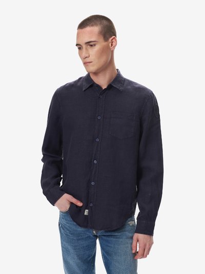 MENS SHIRT WITH ROUNDED BOTTOM