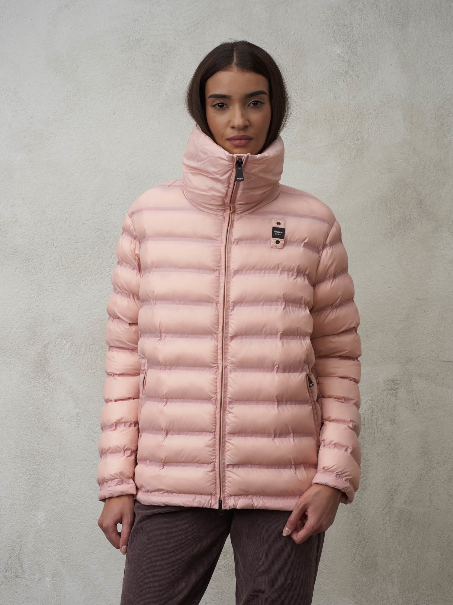 High neck puffer store jacket