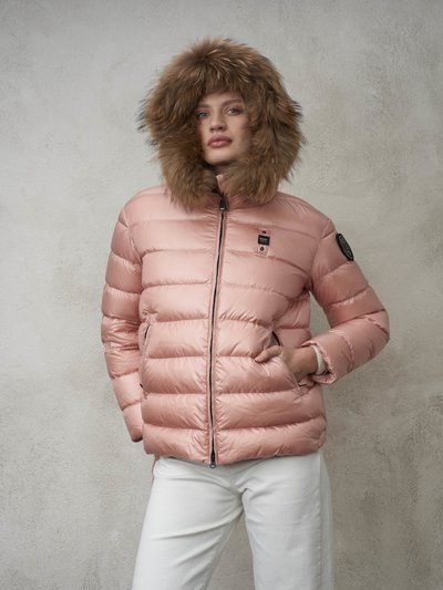 MANILA HOODED DOWN JACKET WITH REMOVABLE FUR