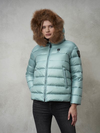 MANILA HOODED DOWN JACKET WITH REMOVABLE FUR - Blauer
