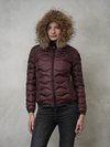 Blauer - DOUDOUNE MOTIF VAGUES AVEC BORD EN FOURRURE ALDIE - Blackberry - Blauer