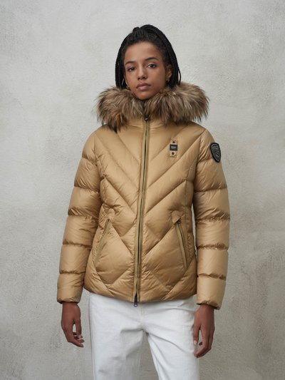 ALICIA DOWN JACKET WITH REMOVABLE FUR TRIM - Blauer