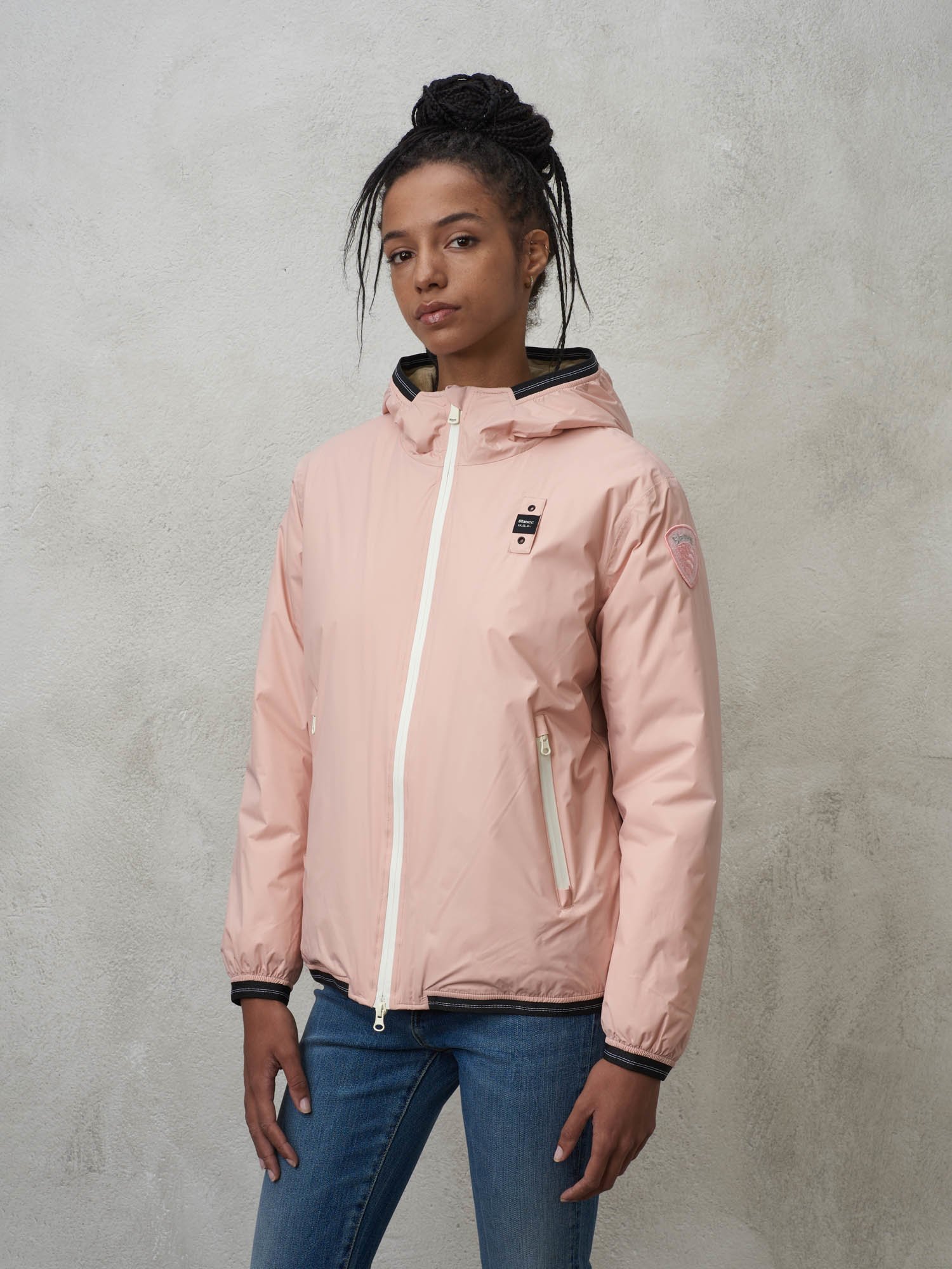 Blauer - NAOMI THERMOFIX JACKET WITH FUR LINING - Pale Rose - Blauer