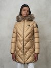 Blauer - ALTHEA FITTED LONG DOWN JACKET - Biscuit Ins Tulip - Blauer