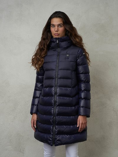 SAVANNAH LONG DOWN JACKET WITH CHEST POCKETS - Blauer