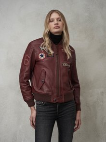Charlotte Leather Padded Jacket