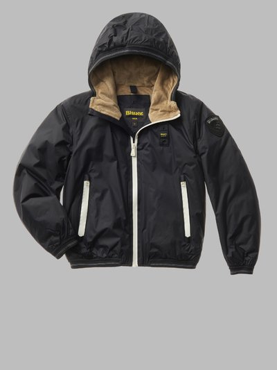 BOYS DOWN JACKET WITH FAUX FUR LINING