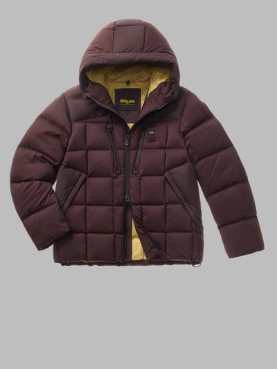 RYDER MATTE NYLON DOWN JACKET WITH CHECK STITCHING_1