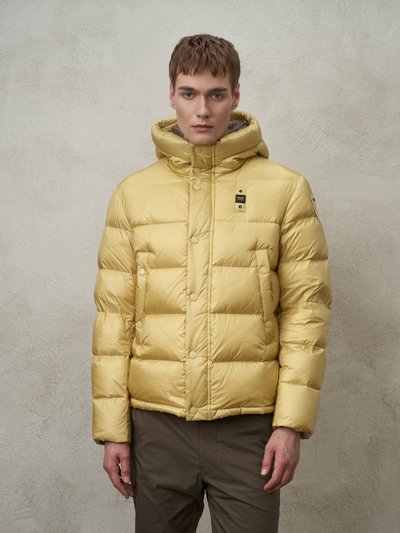 CLIPPER DOWN JACKET WITH LINING IN CONTRASTING COLOUR