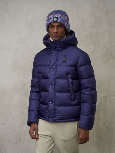 CLIPPER DOWN JACKET WITH LINING IN CONTRASTING COLOUR