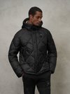 Blauer - DOUDOUNE MOTIF LOSANGES MICAH - Black Ins Biscuit - Blauer