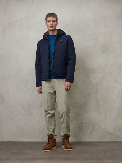 Wendbare Daunenjacke Neopren Und Nylon Ballard für Herren | Blauer ®