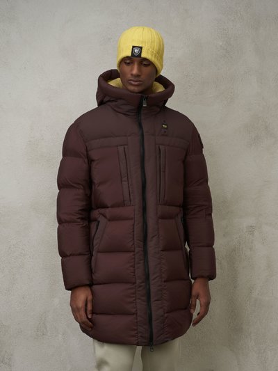 LUCAS LONG CHECK STITCHING DOWN JACKET