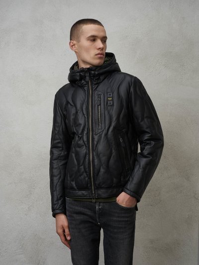 THEO WAVE LEATHER DOWN JACKET