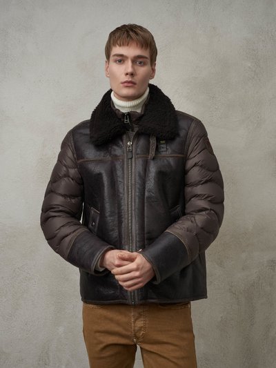 CARTER SHEEPSKIN JACKET WITH DOWN SLEEVES