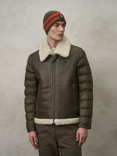 DELL DOWN JACKET WITH SHEEPSKIN FRONT
