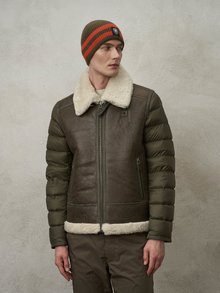 Men's Carter Sheepskin Jacket With Down Sleeves
