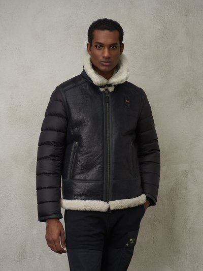 DELL DOWN JACKET WITH SHEEPSKIN FRONT