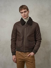Men's Carter Sheepskin Jacket With Down Sleeves