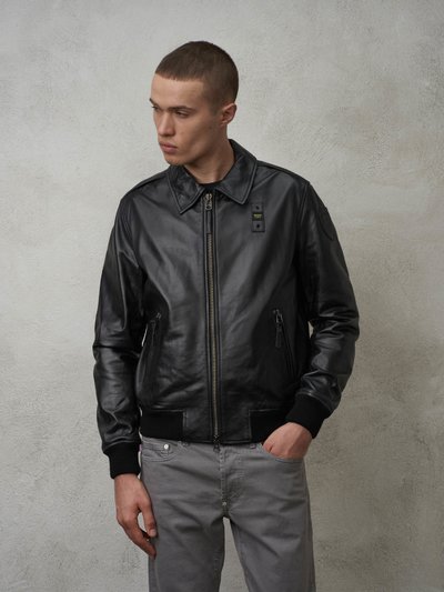 LOGAN BOMBER JACKET WITH SHIRT COLLAR