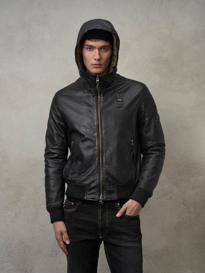100% polyester detachable hood motorcycle leather jacket