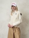 Blauer - ELEANOR SATIN AND NEOPRENE BOMBER JACKET - White - Blauer