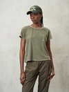Blauer - T-SHIRT WITH SMALL POCKET - Hedge Green - Blauer