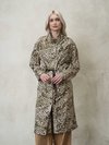 Blauer - IVY LONG UNLINED COAT WITH ANIMAL PRINT - Cream - Blauer
