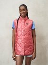 Blauer - PAISLEY WAVE QUILTED VEST - Pink Grapefruit - Blauer