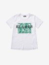 Blauer - JUNGLE PRINT COTTON T-SHIRT - White - Blauer