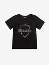 Blauer - T-SHIRT WITH GLITTER PRINT - Black - Blauer