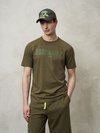 Blauer - T-SHIRT WITH TONAL BLAUER LETTERING - Hedge Green - Blauer