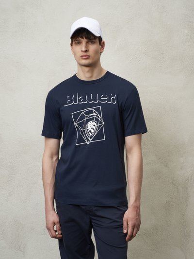 T-SHIRT WITH 3D GRAPHICS - Blauer