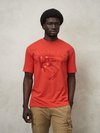 Blauer - T-SHIRT ÉCUSSON AVEC TRAITS DE PINCEAU - Hot Coral - Blauer